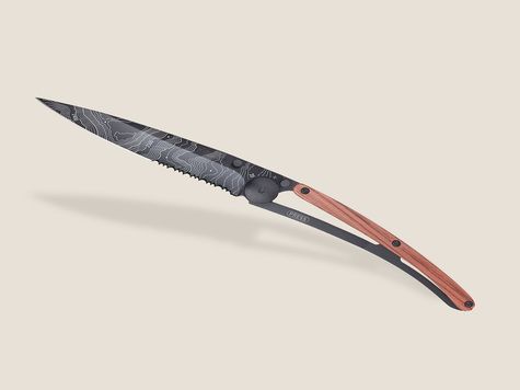 Deejo Serrated 37g, Bois corail / Topographie