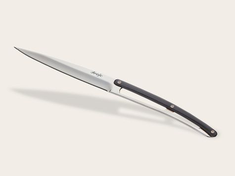 6 Deejo de table Prestige Serrated, Ebène