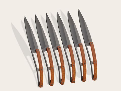 6 Deejo de table Prestige, Bois corail