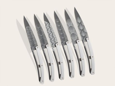 6 Deejo de table Prestige, Chromé / Art Déco