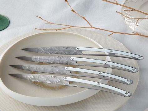 6 Deejo de table Prestige, Chromé / Art Déco